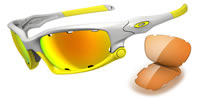 Oakley Split Jacket Polished White / Fire Iridium Vented (OO9099-12)